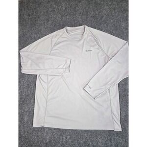 Simms SolarFlex Crewneck Shirt Mens XL Gray Long Sleeve UPF 50 Fishing Top